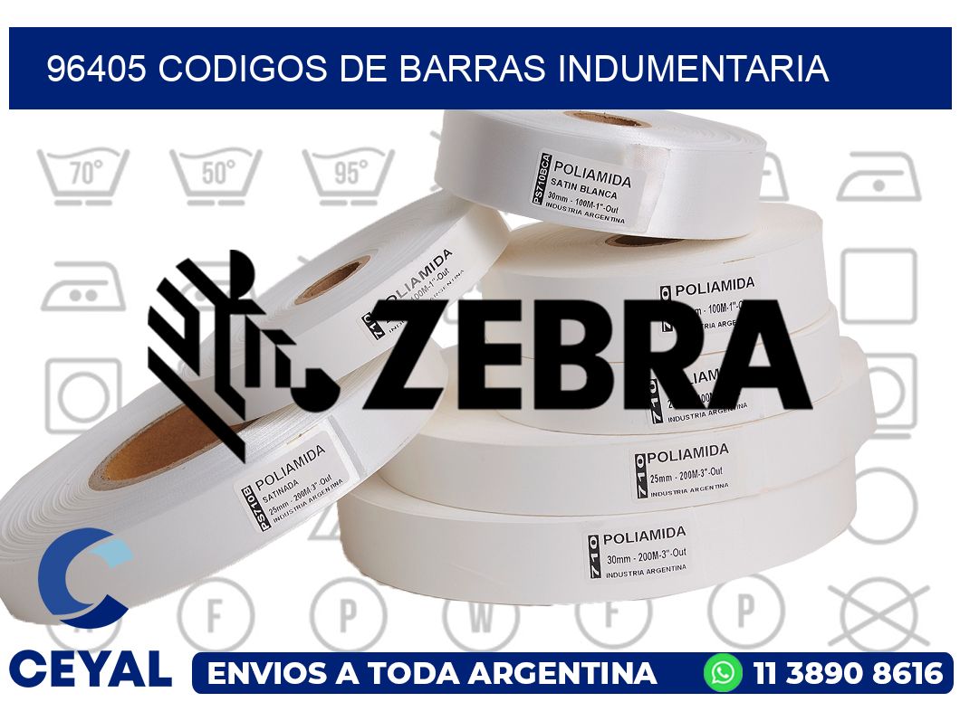 96405 CODIGOS DE BARRAS INDUMENTARIA