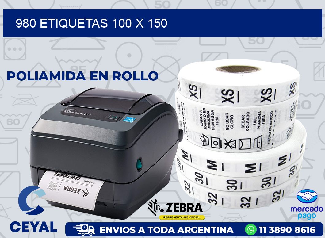 980 ETIQUETAS 100 X 150