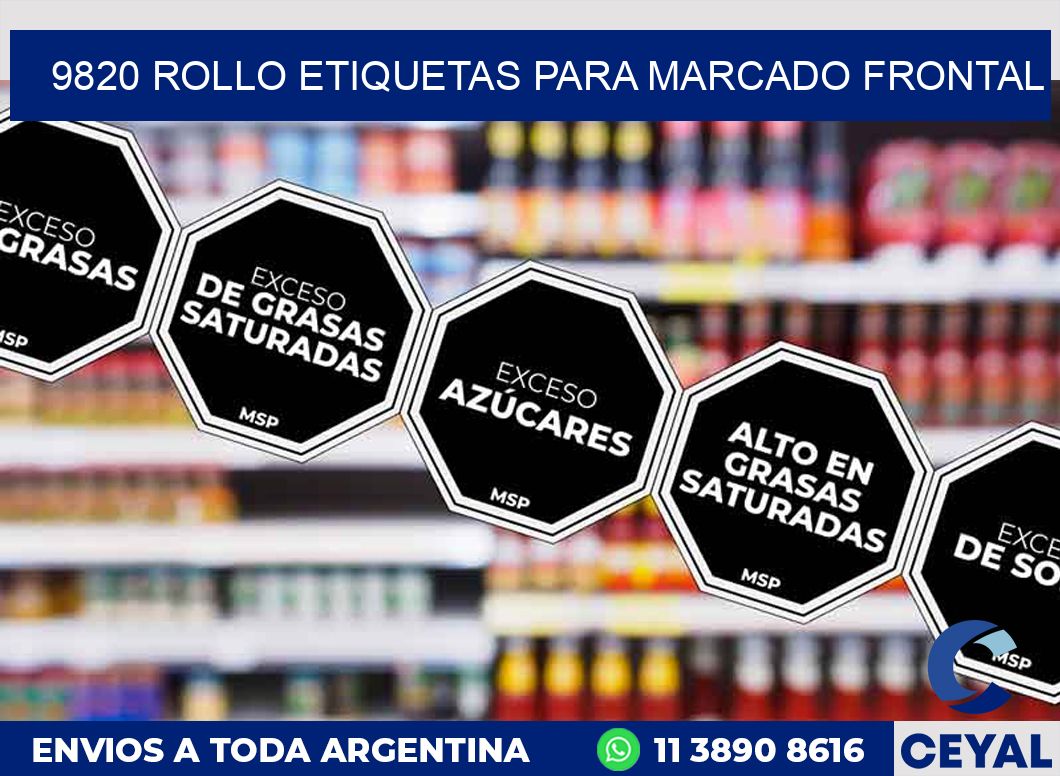 9820 ROLLO ETIQUETAS PARA MARCADO FRONTAL