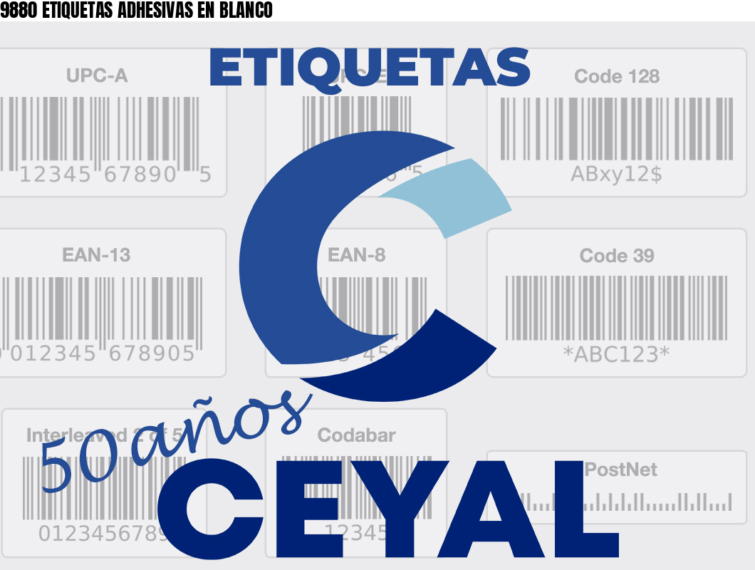 9880 ETIQUETAS ADHESIVAS EN BLANCO