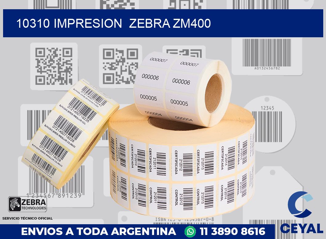 10310 impresion  zebra zm400