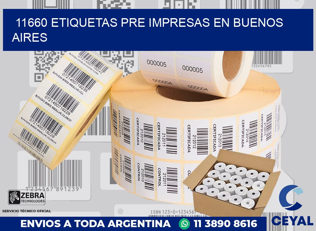 11660 ETIQUETAS PRE IMPRESAS EN BUENOS AIRES