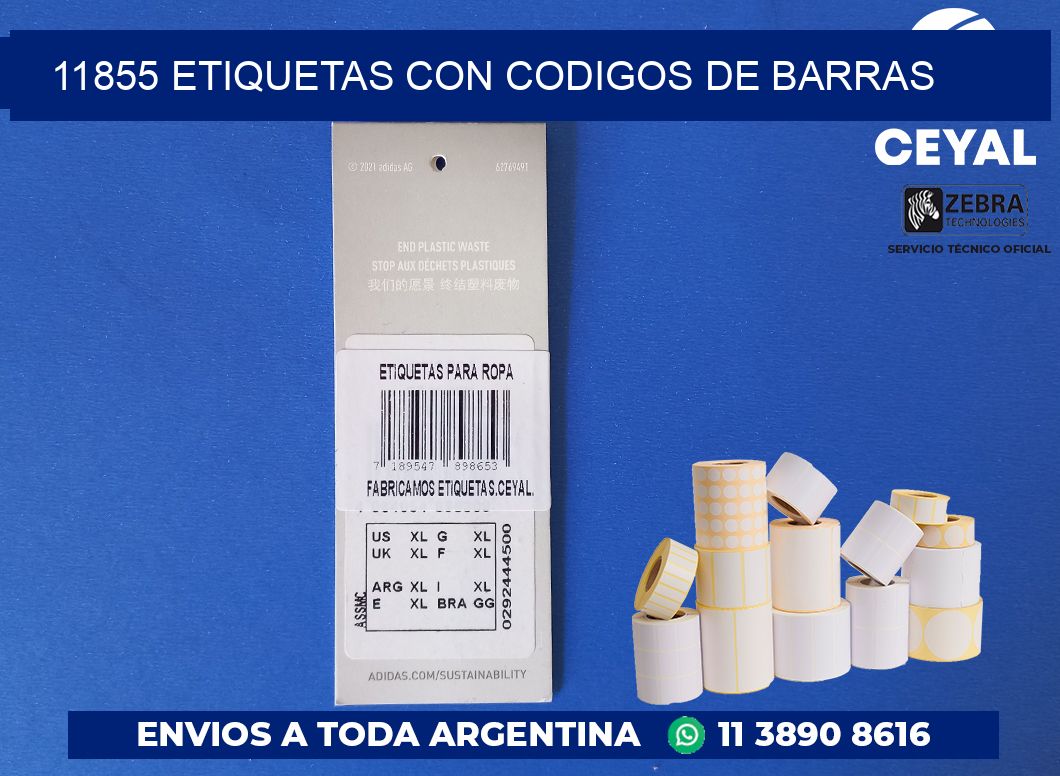 11855 ETIQUETAS CON CODIGOS DE BARRAS