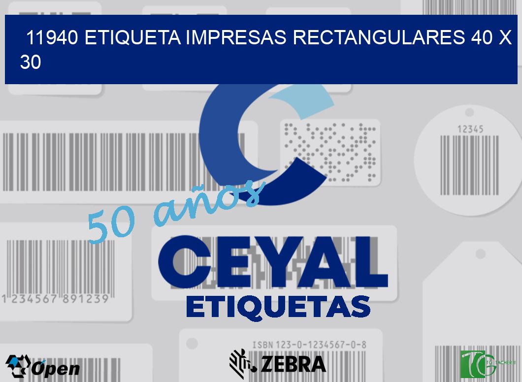 11940 ETIQUETA IMPRESAS RECTANGULARES 40 X 30