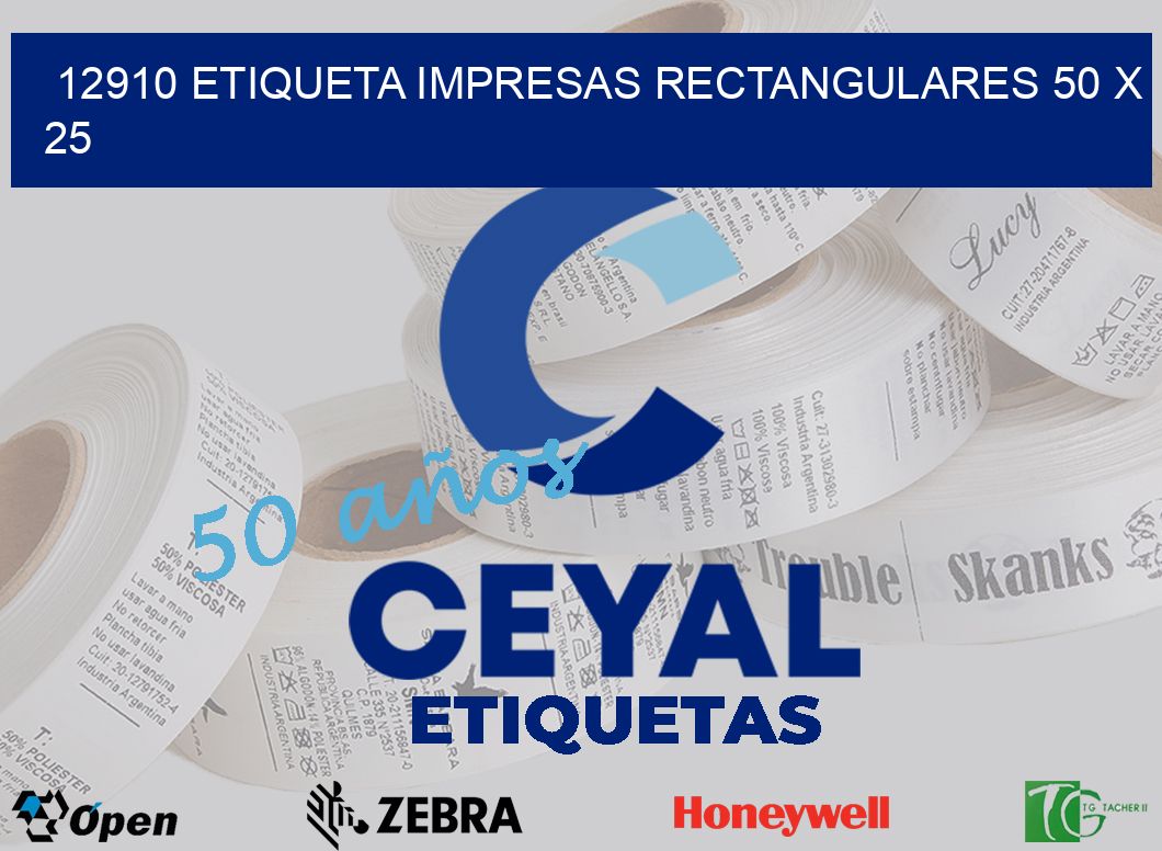 12910 ETIQUETA IMPRESAS RECTANGULARES 50 X 25