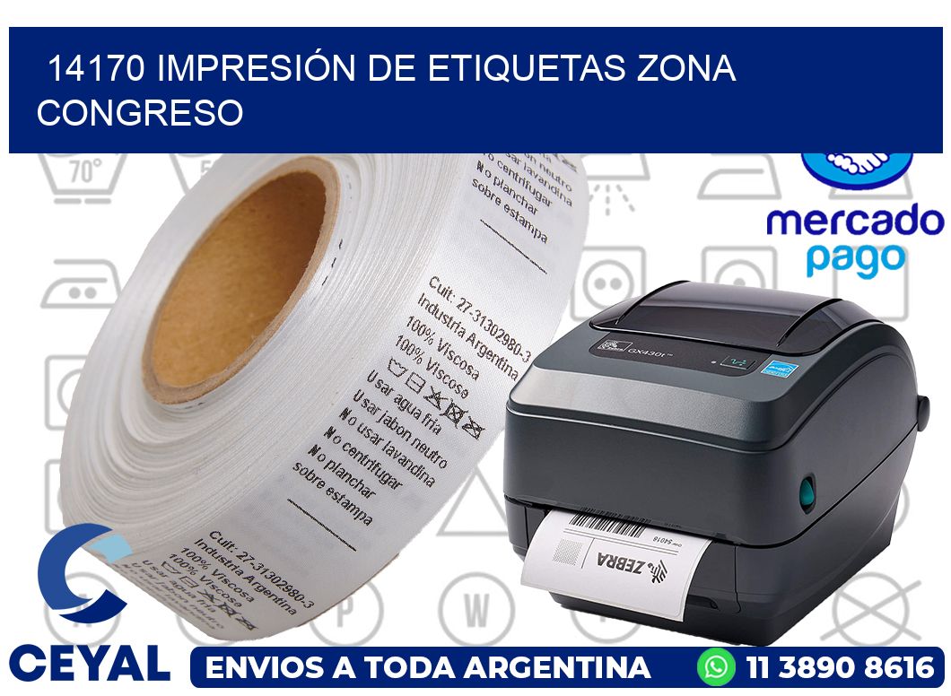 14170 IMPRESIÓN DE ETIQUETAS ZONA CONGRESO