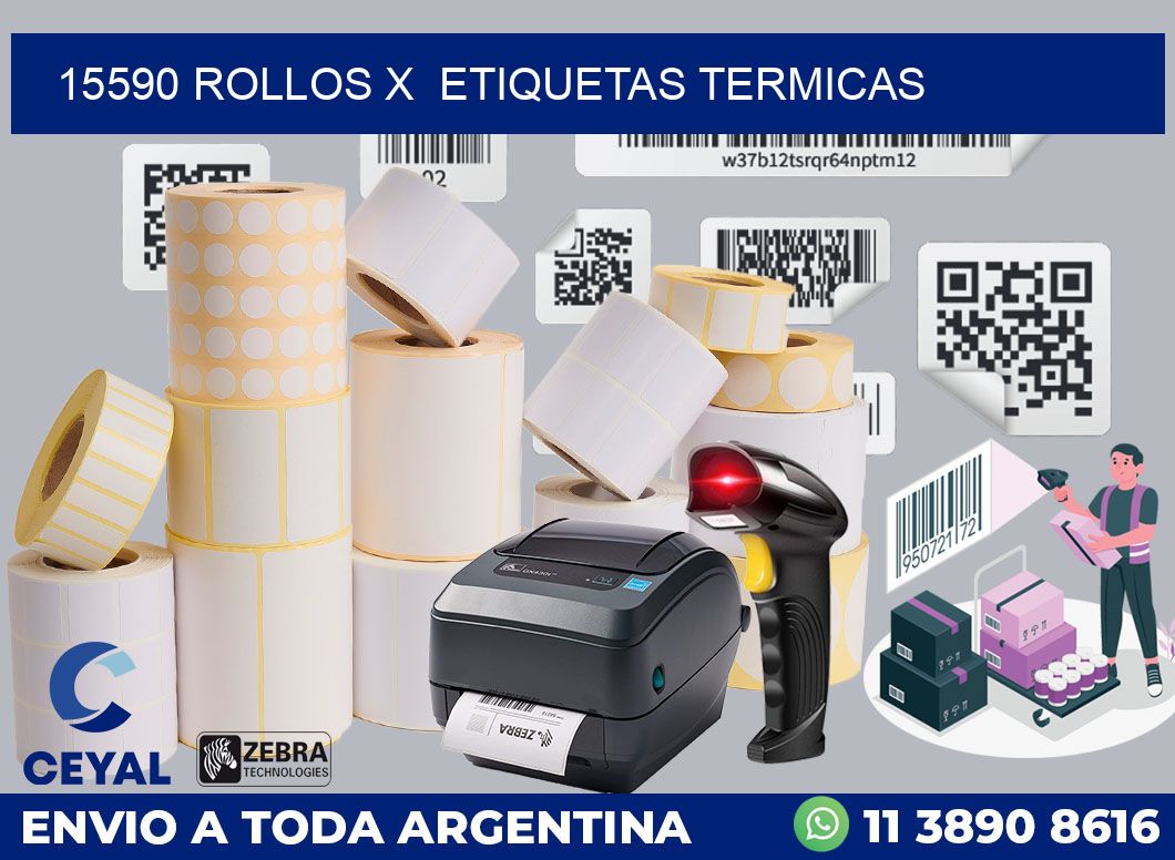 15590 Rollos x  etiquetas termicas
