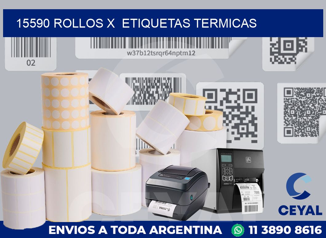 15590 Rollos x  etiquetas termicas