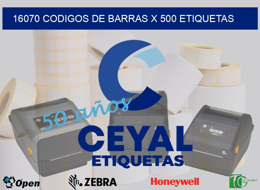 16070 codigos de barras x 500 etiquetas