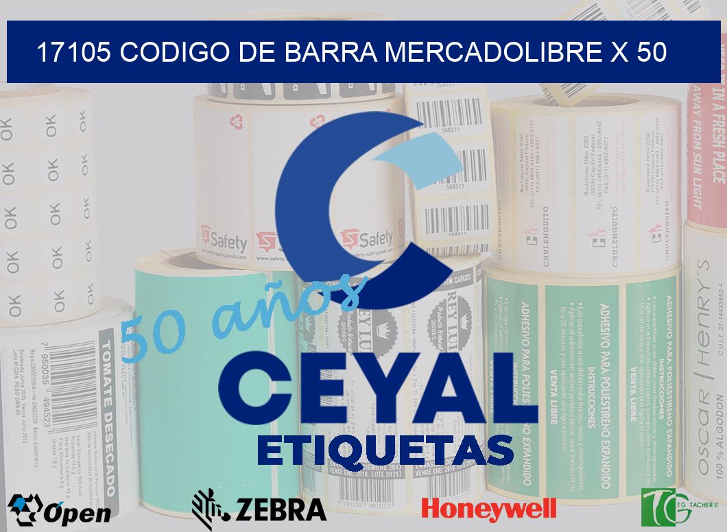 17105 codigo de barra mercadolibre x 50