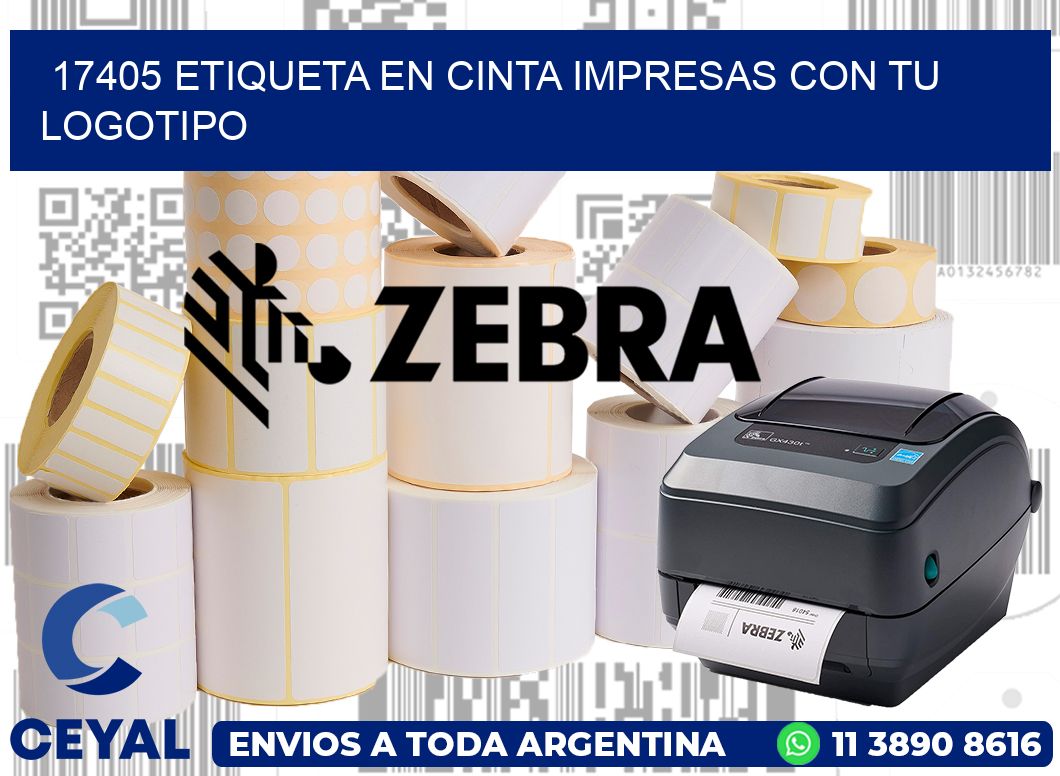 17405 ETIQUETA EN CINTA IMPRESAS CON TU LOGOTIPO