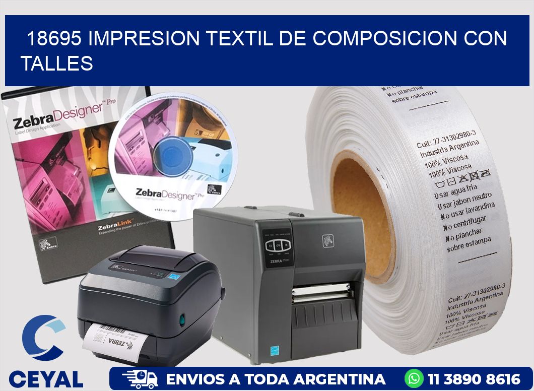 18695 IMPRESION TEXTIL DE COMPOSICION CON TALLES