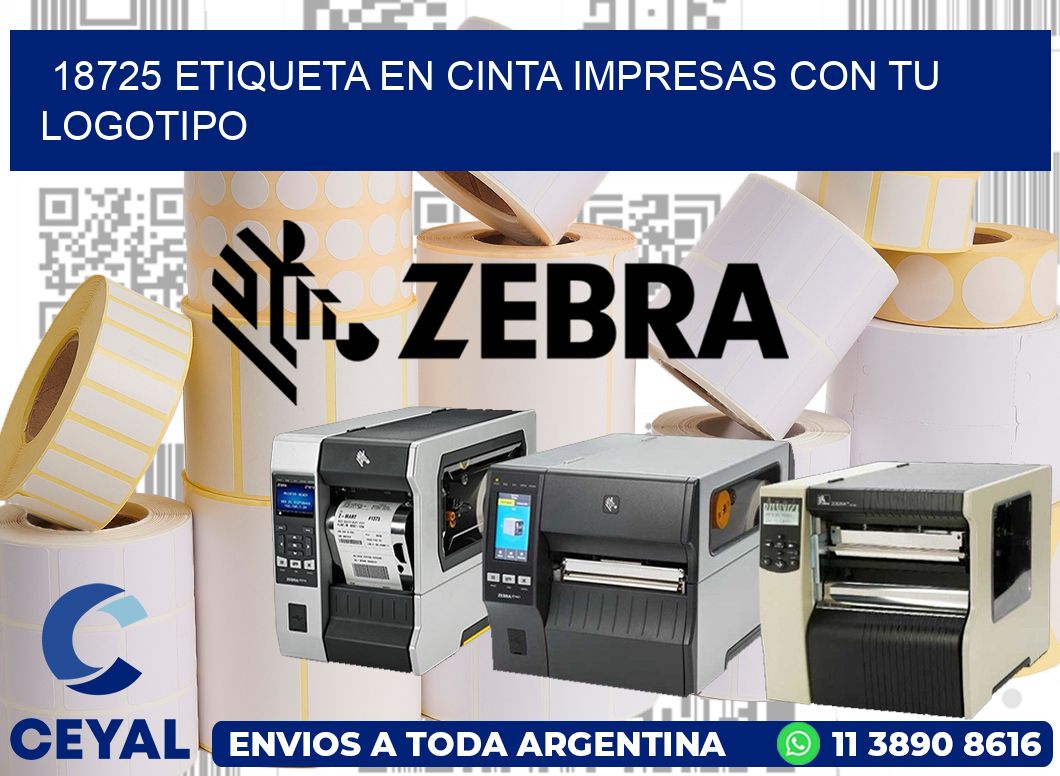 18725 ETIQUETA EN CINTA IMPRESAS CON TU LOGOTIPO