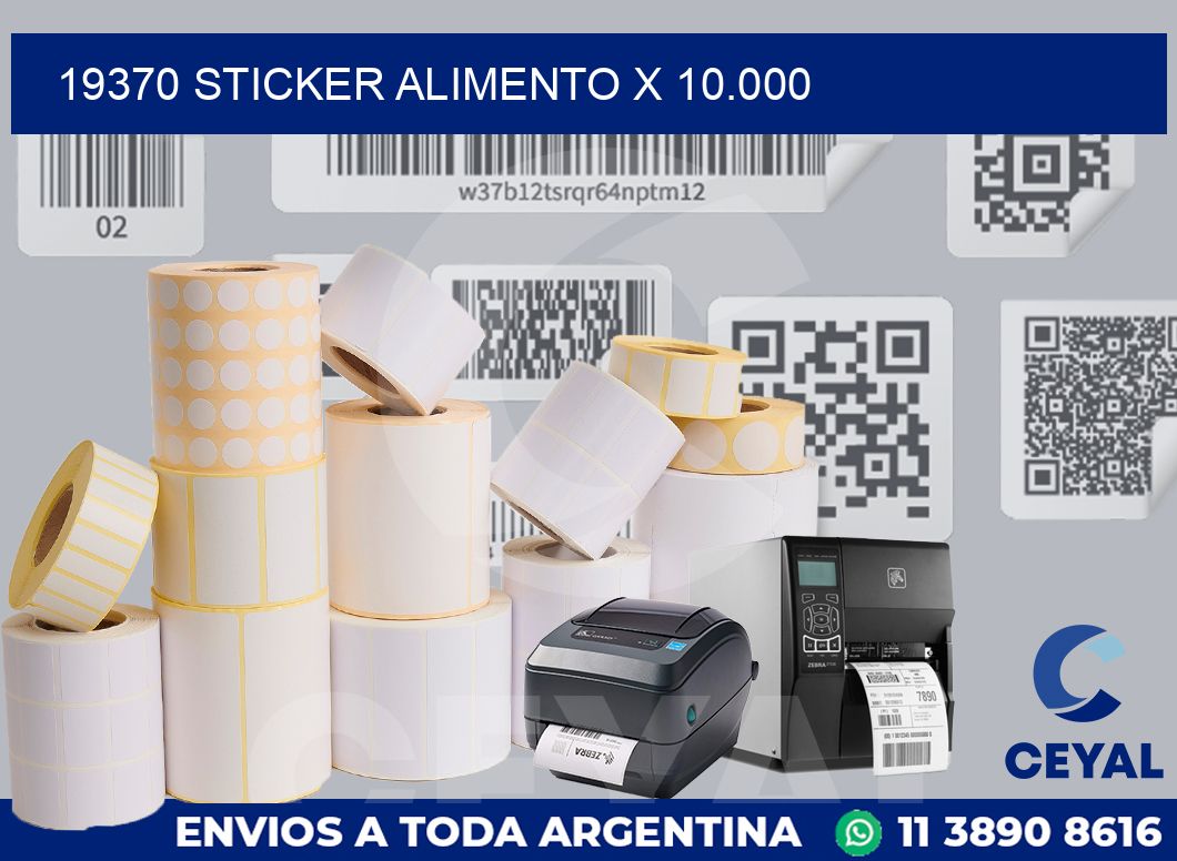 19370 sticker alimento x 10.000
