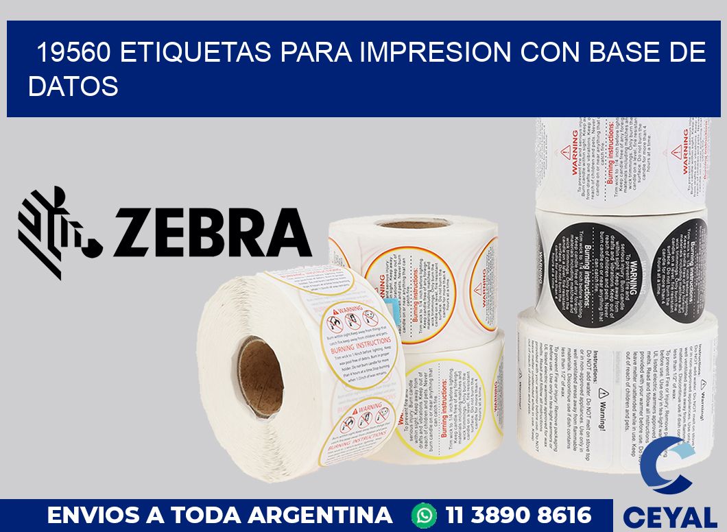 19560 ETIQUETAS PARA IMPRESION CON BASE DE DATOS