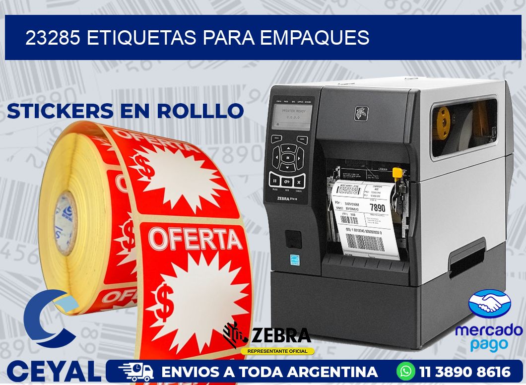 23285 ETIQUETAS PARA EMPAQUES