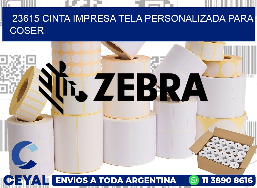 23615 CINTA IMPRESA TELA PERSONALIZADA PARA COSER