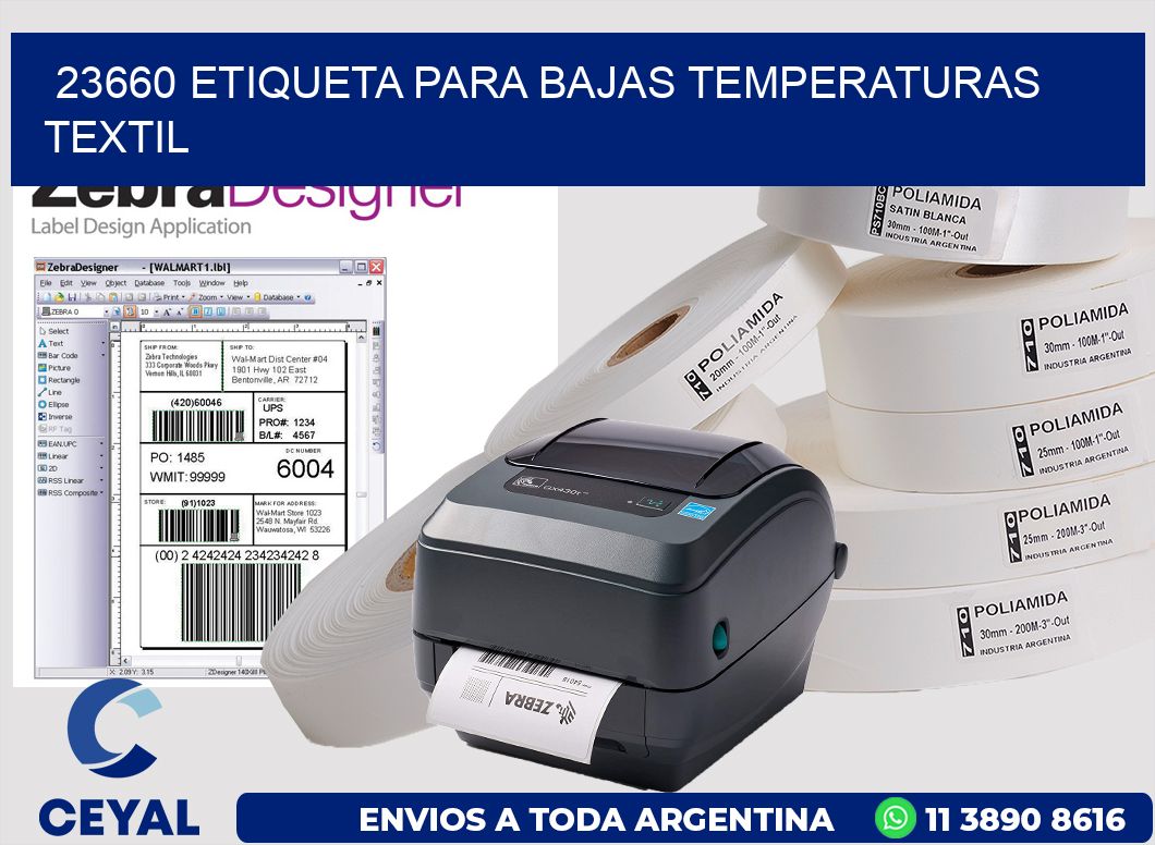 23660 ETIQUETA PARA BAJAS TEMPERATURAS TEXTIL