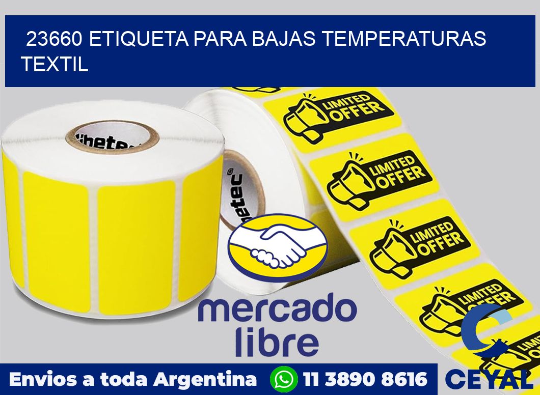 23660 ETIQUETA PARA BAJAS TEMPERATURAS TEXTIL