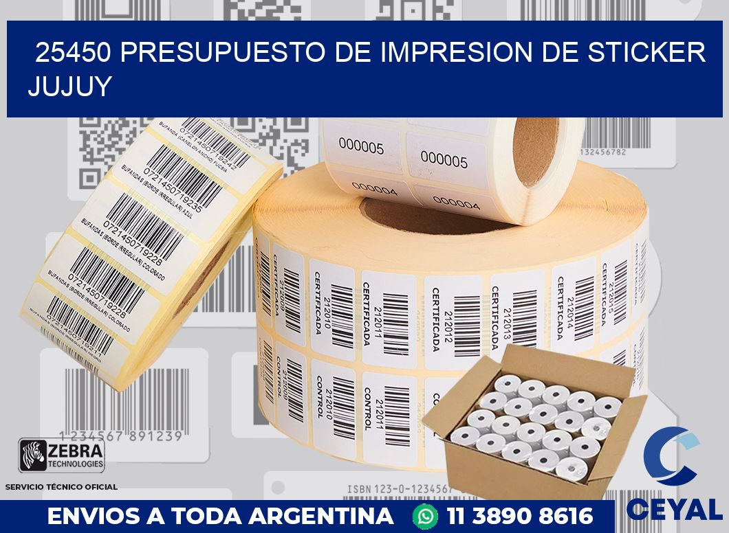 25450 PRESUPUESTO DE IMPRESION DE STICKER JUJUY