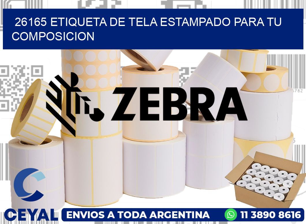 26165 ETIQUETA DE TELA ESTAMPADO PARA TU COMPOSICION