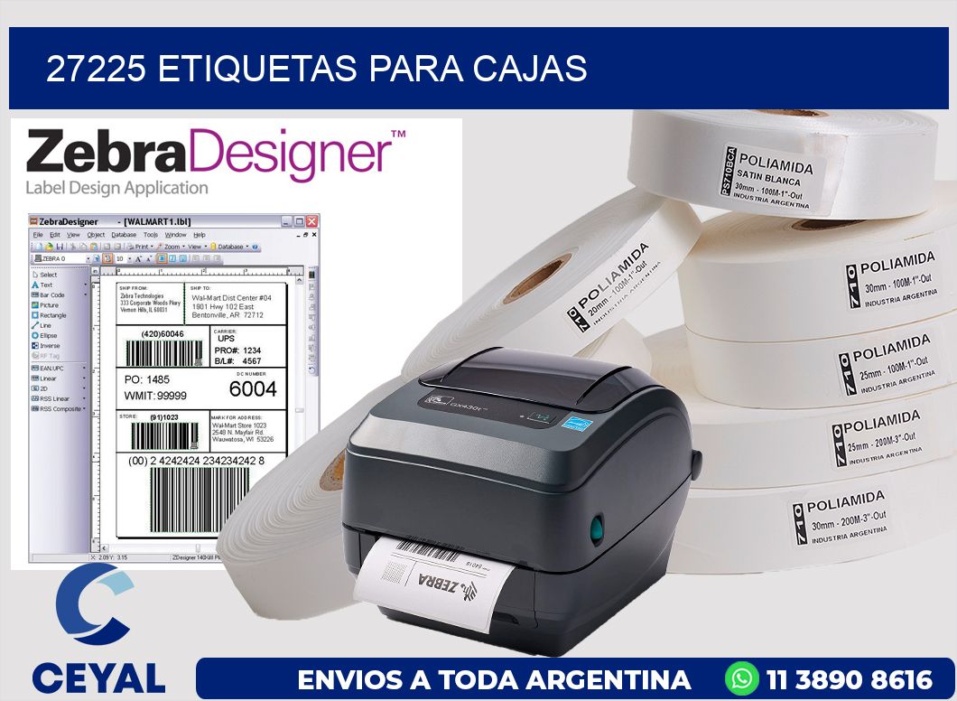 27225 ETIQUETAS PARA CAJAS