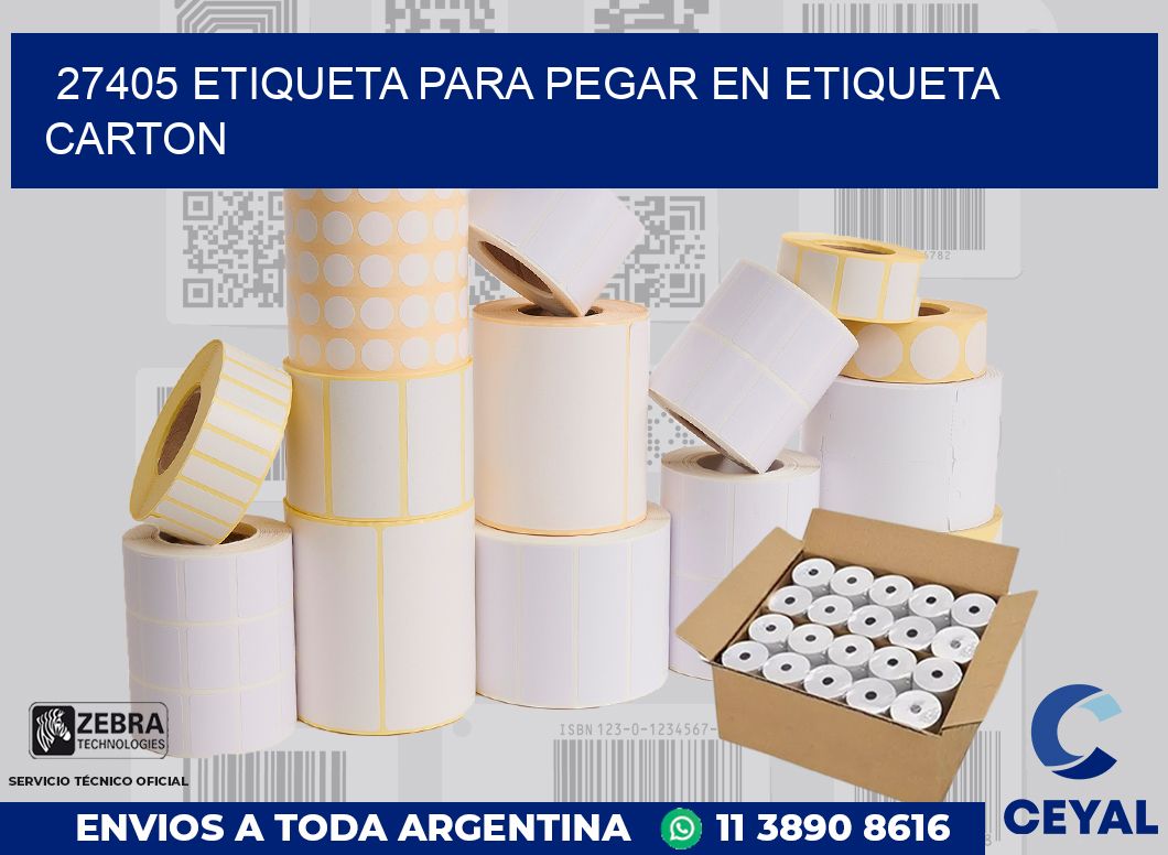 27405 ETIQUETA PARA PEGAR EN ETIQUETA CARTON