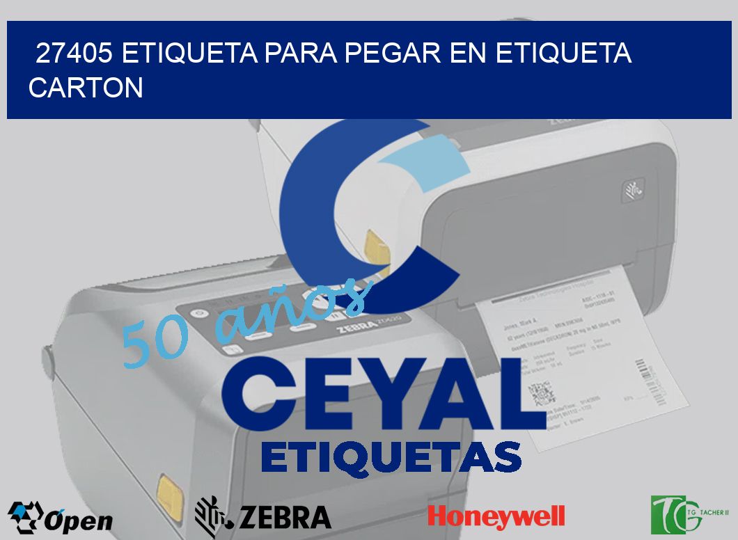 27405 ETIQUETA PARA PEGAR EN ETIQUETA CARTON
