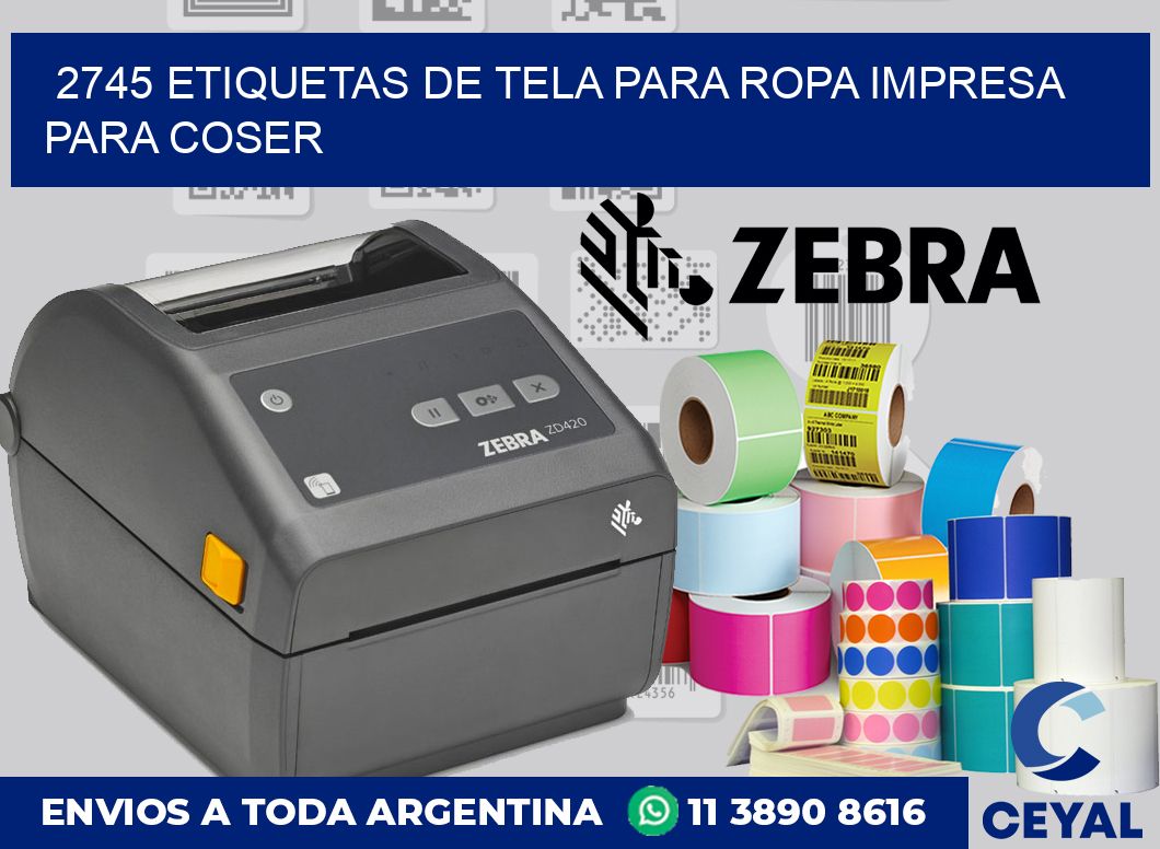 2745 ETIQUETAS DE TELA PARA ROPA IMPRESA PARA COSER