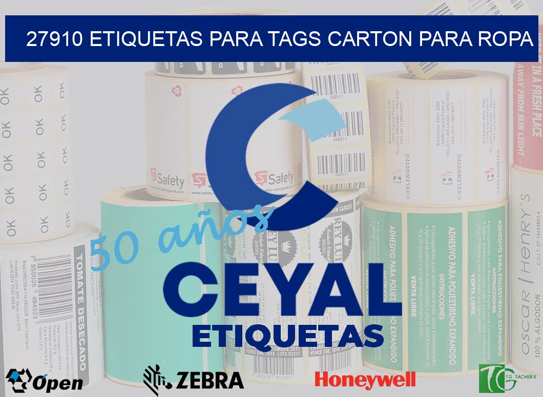 27910 ETIQUETAS PARA TAGS CARTON PARA ROPA