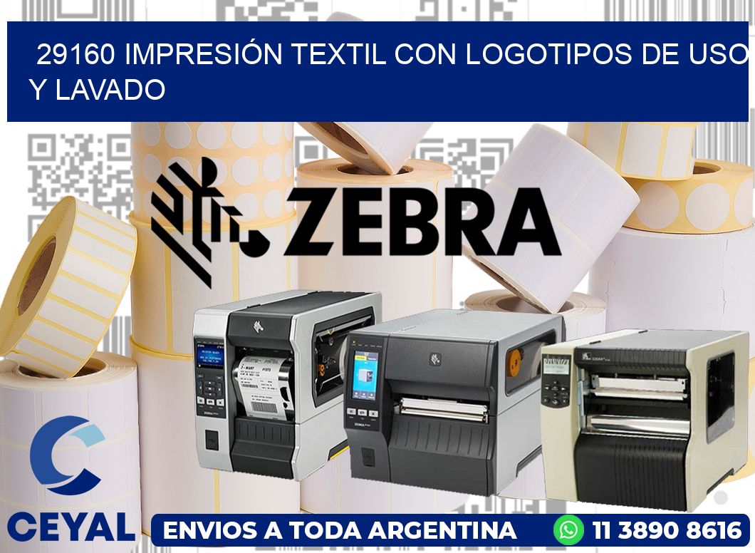 29160 IMPRESIÓN TEXTIL CON LOGOTIPOS DE USO Y LAVADO