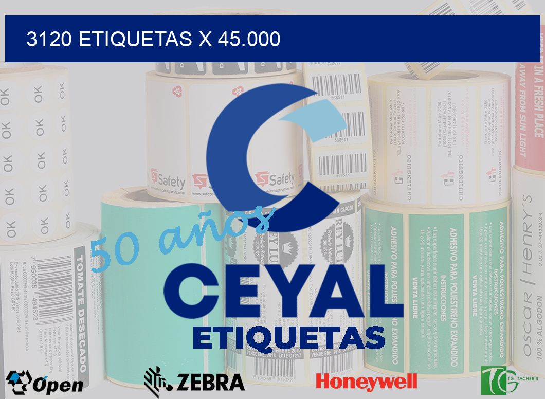 3120 Etiquetas x 45.000