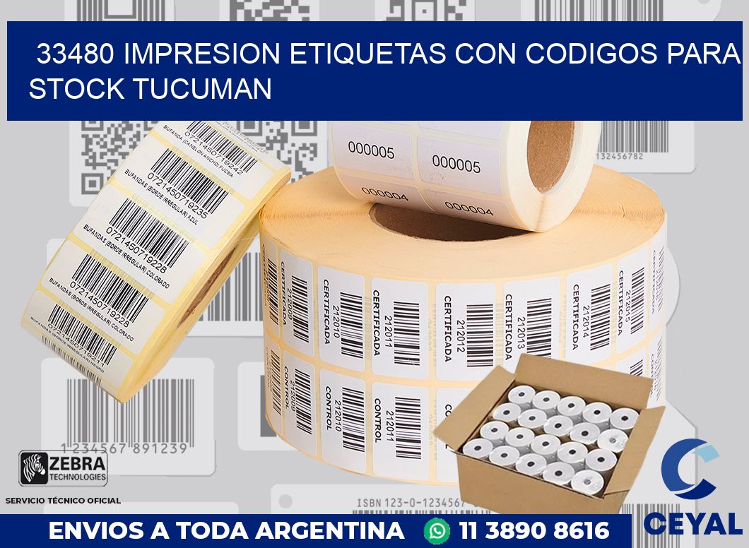 33480 IMPRESION ETIQUETAS CON CODIGOS PARA STOCK TUCUMAN
