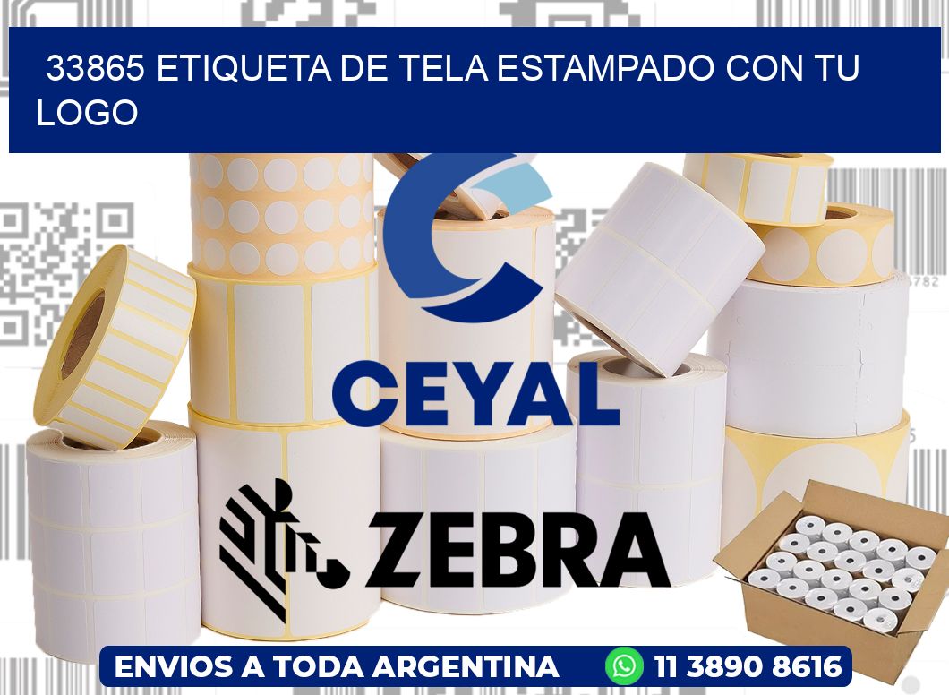 33865 ETIQUETA DE TELA ESTAMPADO CON TU LOGO