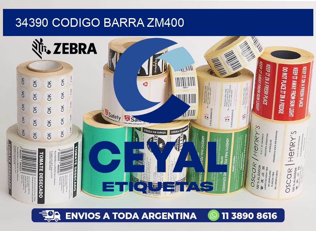 34390 CODIGO BARRA ZM400