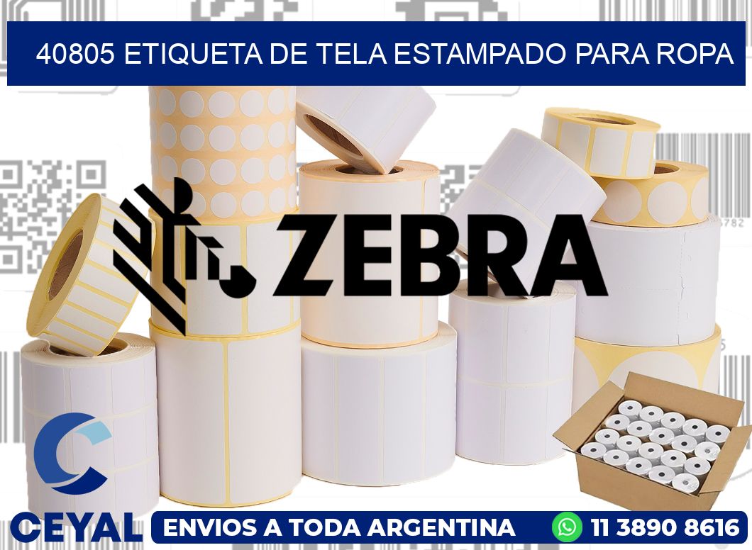 40805 ETIQUETA DE TELA ESTAMPADO PARA ROPA