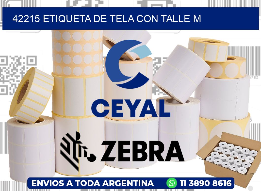42215 ETIQUETA DE TELA CON TALLE M
