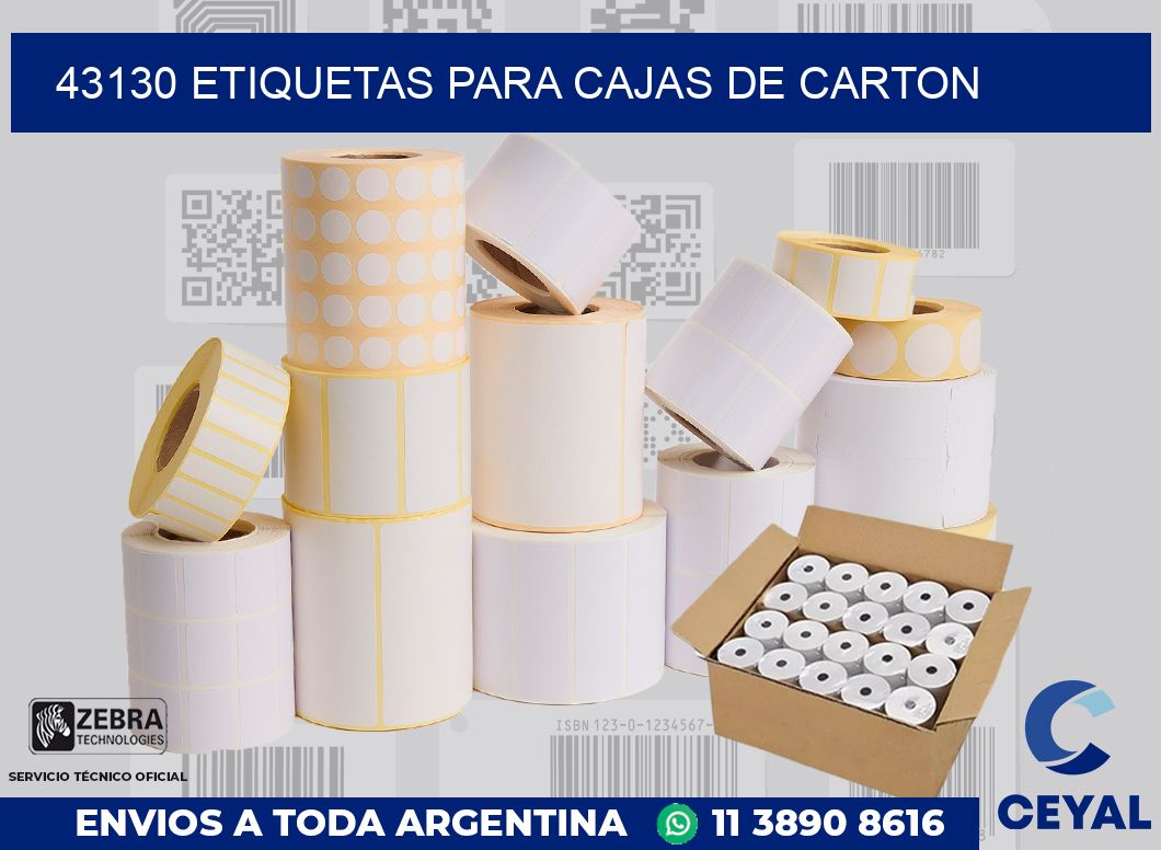 43130 ETIQUETAS PARA CAJAS DE CARTON