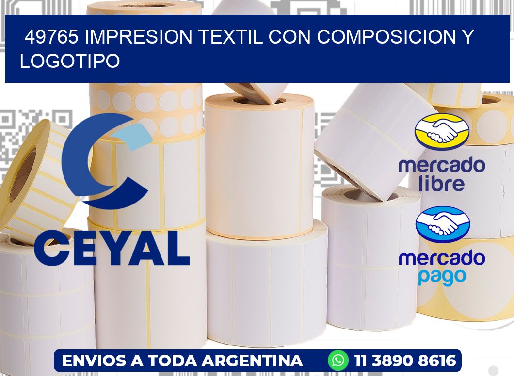 49765 IMPRESION TEXTIL CON COMPOSICION Y LOGOTIPO