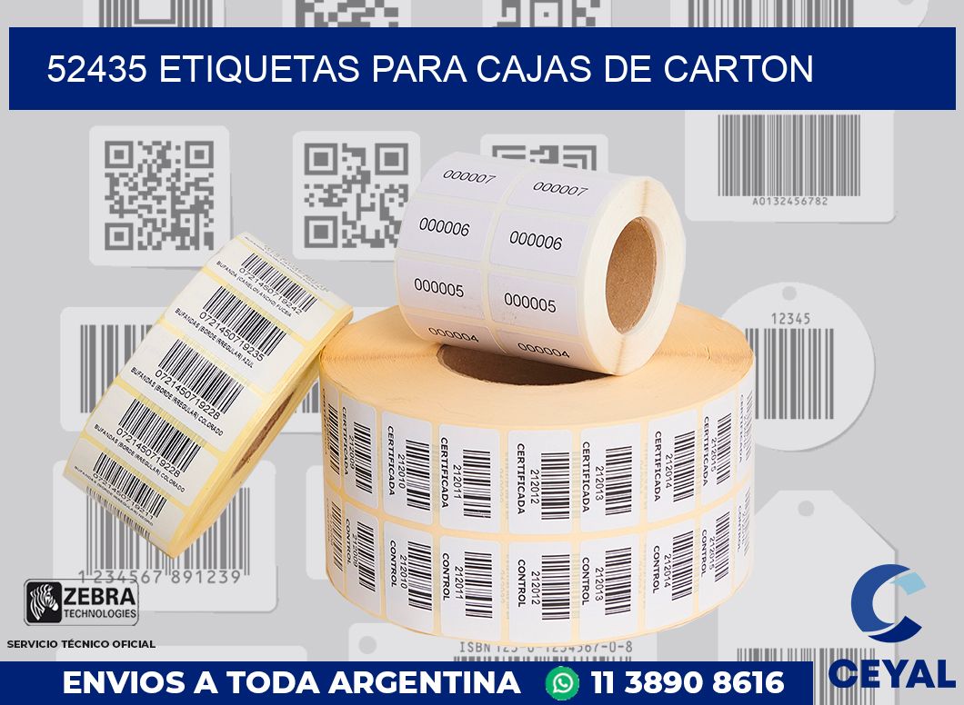 52435 ETIQUETAS PARA CAJAS DE CARTON