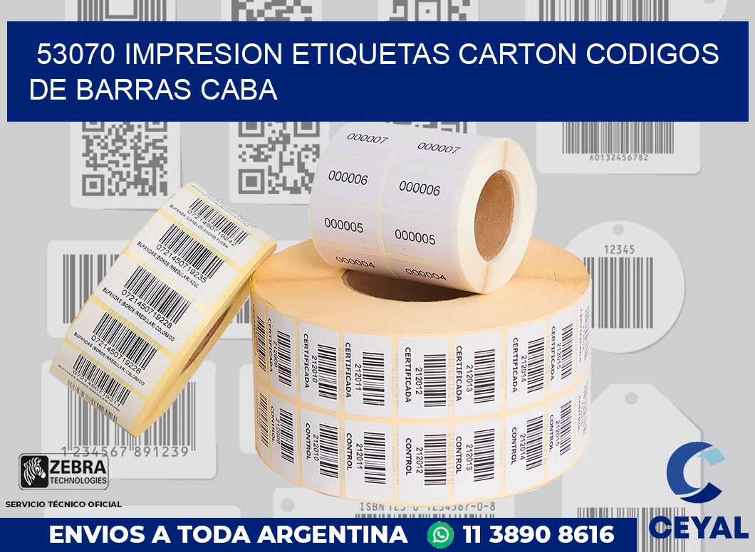 53070 IMPRESION ETIQUETAS CARTON CODIGOS DE BARRAS CABA