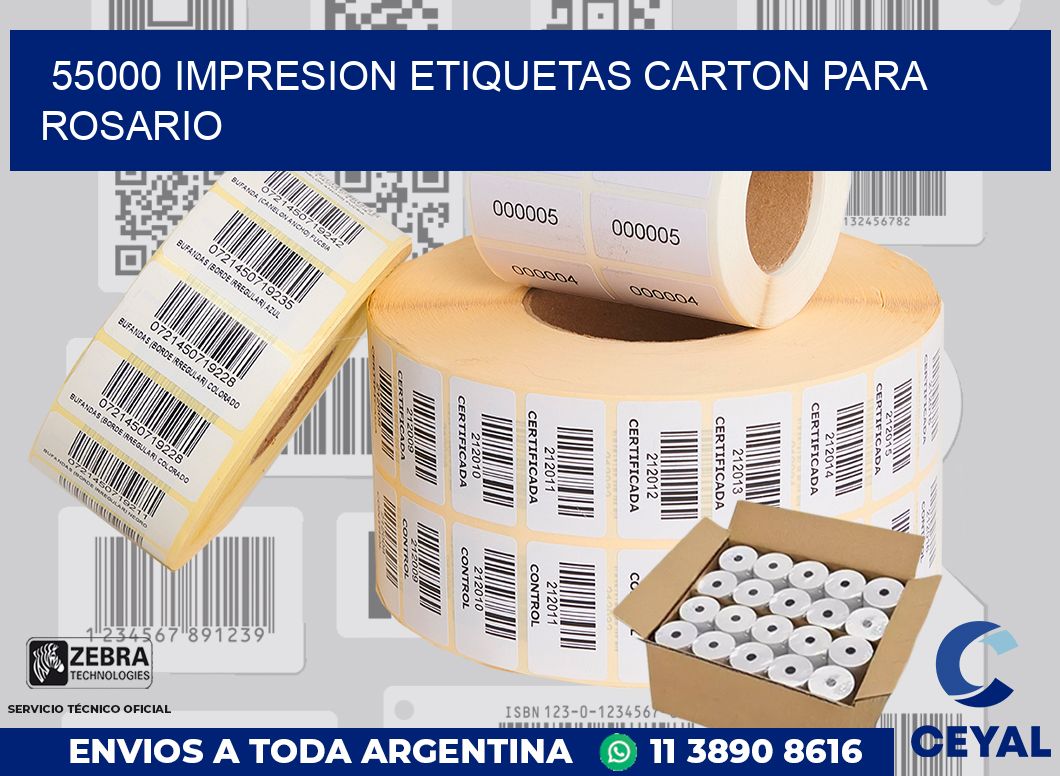 55000 IMPRESION ETIQUETAS CARTON PARA ROSARIO