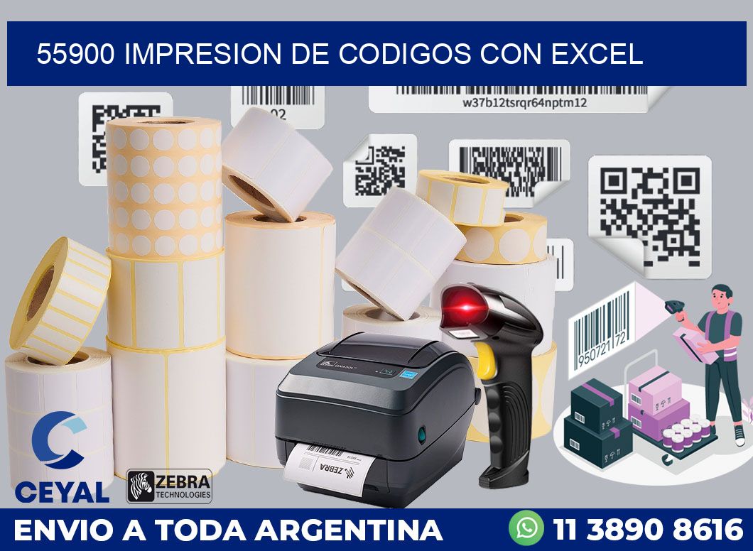 55900 IMPRESION DE CODIGOS CON EXCEL