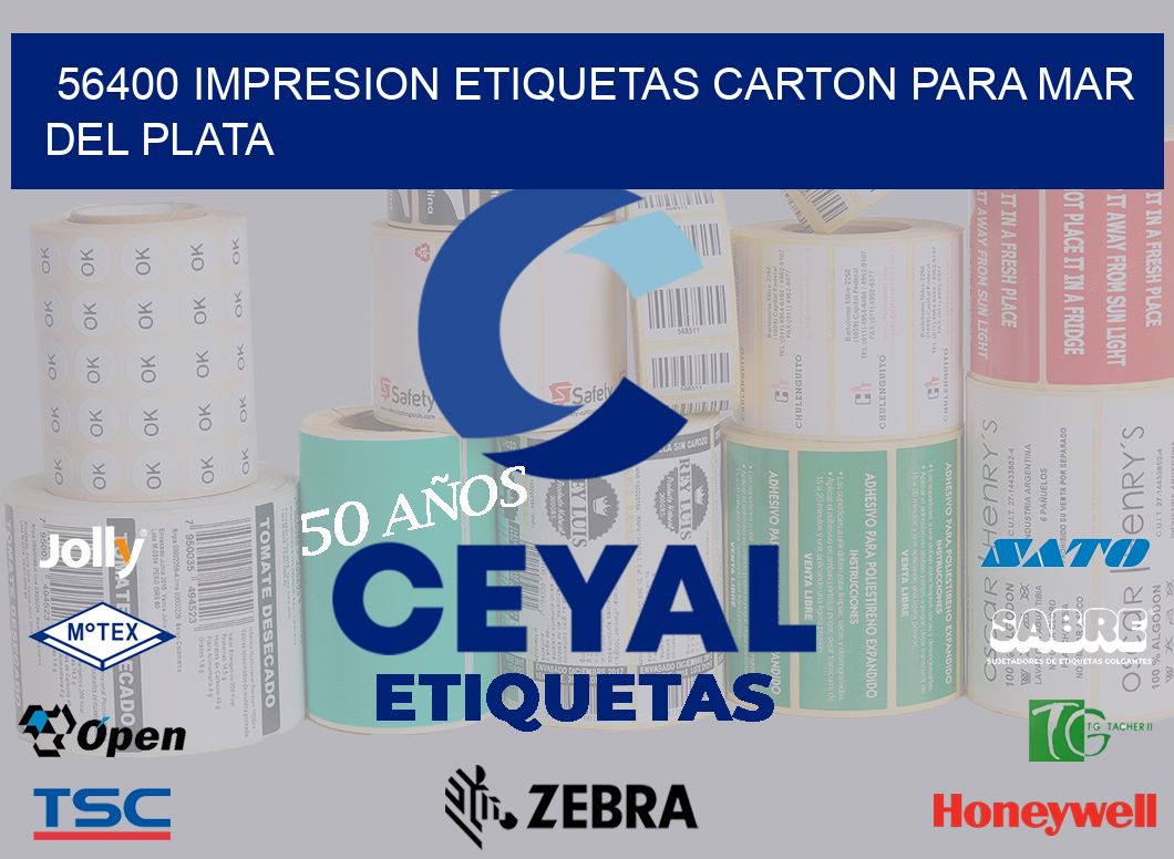56400 IMPRESION ETIQUETAS CARTON PARA MAR DEL PLATA