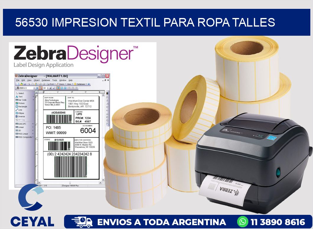 56530 IMPRESION TEXTIL PARA ROPA TALLES