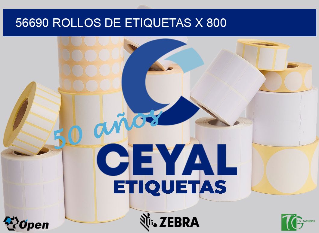 56690 rollos de etiquetas x 800