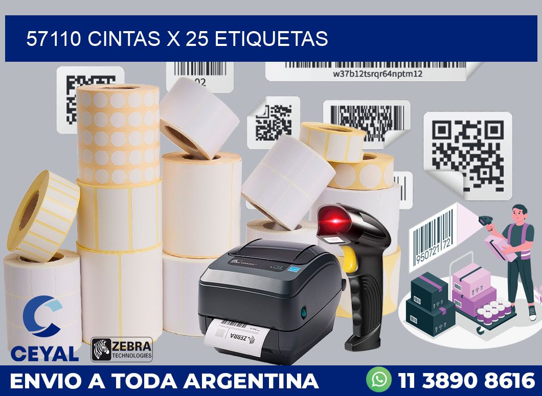 57110 cintas x 25 etiquetas