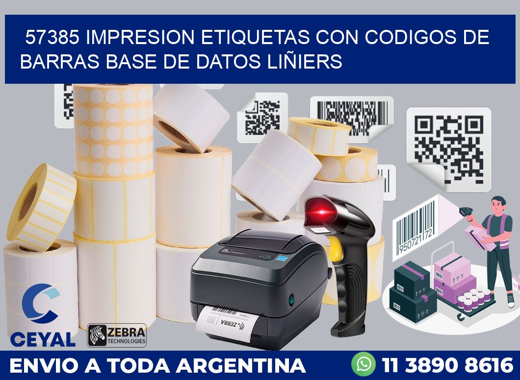 57385 IMPRESION ETIQUETAS CON CODIGOS DE BARRAS BASE DE DATOS LIÑIERS