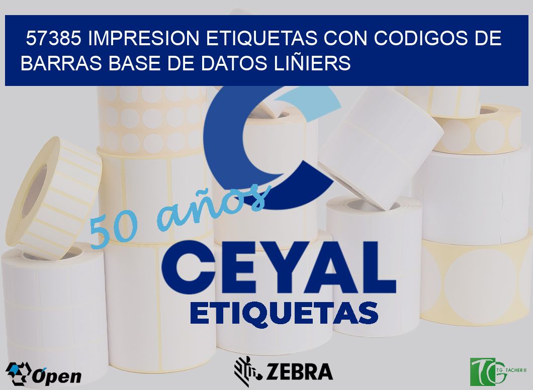 57385 IMPRESION ETIQUETAS CON CODIGOS DE BARRAS BASE DE DATOS LIÑIERS
