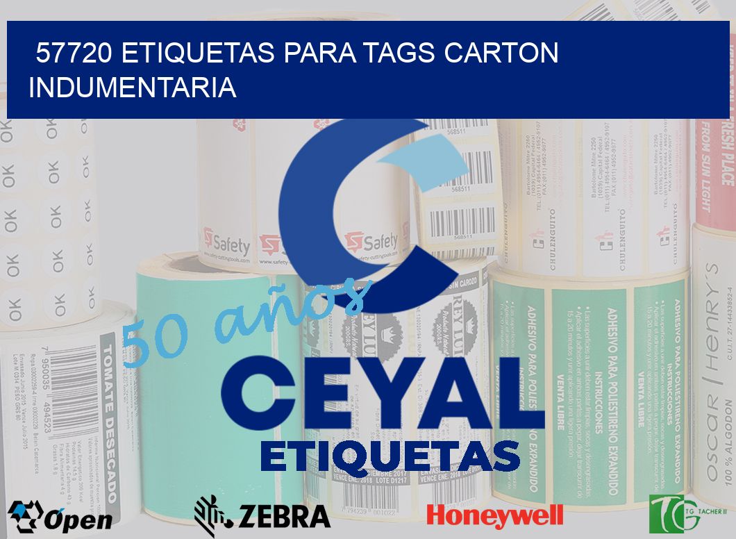 57720 ETIQUETAS PARA TAGS CARTON INDUMENTARIA